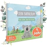 TWIVEE - Babyalbum - Mein erstes Jahr - Mädchen und Jungen - Erinnerungsbuch Baby - Babytagebuch -...