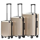 Münicase M816 TSA-Schloß Koffer Reisekoffer Trolley Kofferset Hardschale Boardcase Handgepäck...