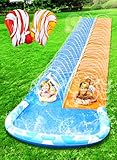 JOYIN 686 x157cm Rutsche und Wasserrutsche mit 2 Bodyboards, Kinder Wasserrutsche,Sommerspielzeug...