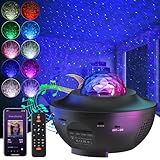 Sternenhimmel Projektor, UOUNE LED Sternenlicht Projektor mit Bluetooth Lautsprecher,Timer, Starry...