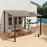 OC Orange-Casual Terrassenüberdachung, 3x3m Pergola, Anti-UV Carport mit Sonnendach aus...
