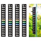 CONGGUAN 4er-Pack Aquarium-Thermometer Aufkleber - Fisch-Thermometer mit Temperatur-Aufkleber für...