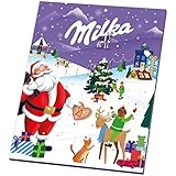 Milka Adventskalender 1 x 90g I Adventskalender mit Schokolade I Weihnachtskalender I Schoko...