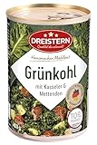 DREISTERN Grünkohl mit Kasseler und Mettenden 400 g I leckeres Fertiggericht mit Gemüse in der...
