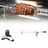 Edelstahl Grillspieß Set, 4W Drehspieß Spirit, 360° Drehbarer Winkel Drehspieß Grill 8kg...