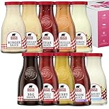 Block House Grillsaucen & Salatsaucen - 8x240ml oder Probierset – BBQ, Burger, Steak, Onion,...