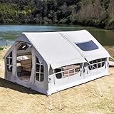 WEICNE Aufblasbares Zelt Mit Elektrischer Luftpumpe, Glamping-Zelt Für 6–8 Personen, Schnell...