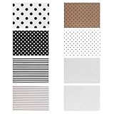 POPETPOP 80 Blatt Schwarz Weißes Seidenpapier Dünn Geschenkpapier Blumenstrauß Verpackungspapier...