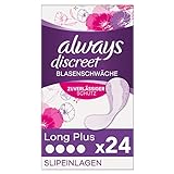 Always Discreet Inkontinenz-Slipeinlagen Long Plus (24 Binden) dünn & flexibel für diskreten...
