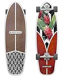 STAR SCOOTER Surf Skateboard Longboard Vintage Retro Cruiser High Speed Kugellager ABEC-11 Komplett...