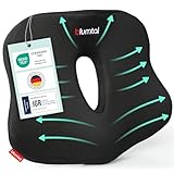 Blumtal Sitzkissen Bürostuhl – Keilkissen Schwarz Steißbeinkissen - Ergonomisches Sitzkissen...