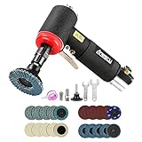 Druckluft Winkelschleifer Set - Mini Druckluft Schleifer mit 6mm & 3mm Spannzange und 20 2 Zoll...