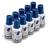 Office Point germany Korrekturfluid weiß 20ml Set | 10 Stück | Korrekturmittel mit Auftragspinsel...