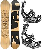RAVEN Snowboard Set: Snowboard Solid Classic + Bindung FT360 (161cm + FT360 Black L)