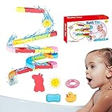Xiaolan Wasserrutschbahn - Wand-Badewannen-Spielzeugrutsche für Kleinkinder,39 Stück Dusche...