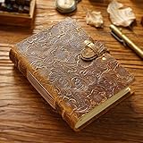 Acidea Leder Tagebuch Notizbuch, 200 Blatt (400 Seiten) Geprägtes Antikes Handgefertigtes...