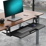 Asukale Tastaturablage, Unter dem Schreibtisch Ausziehbar mit C Klemme Groß Format, Standfest...
