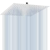 40.5cm Großer Regenbrause - Voolan Quadrat Hochdruck Duschkopf aus Edelstahl 304 - komfortables...