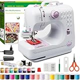 BRICH Mini Elektrische Nähmaschine für Anfänger – Tragbare Nähmaschine mit 12 Stichmustern,...