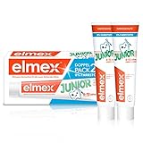 elmex Zahnpasta Junior, Doppelpack (2 x 75 ml) - Zahncreme für Kinder von 6-12 Jahren mit mildem...