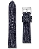 Denim-Uhrenarmband, 18 mm, 20 mm, 22 mm, echtes Jeans-Stoffband, schwarze und blaue Farben,...