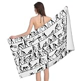 ASFgda Luxuriöses Badetuch mit Wrestlers-Motiv, weich, langlebig, sehr saugfähig, schnell...