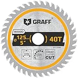 125 mm Winkelschleifer Sägeblatt für Holz, Sperrholz, Laminat, Trockenbau, Kunststoff – 40...