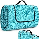 SOMLAW Picknickdecke Wasserdicht 200 x 200 cm, Extra Groß Outdoor Stranddecke mit Wasserdichter...