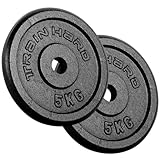 Train Hard® Hantelscheiben Paar Set, 2x1.25/2x2.5/2x5/2x10/2x15kg,30/31mm Bohrung,...