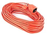 SEVICO Verlängerungskabel 50 m Stromkabel Kabel Orange Stecker Garten Baustelle Home Office...