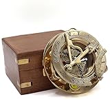 SonKo® Kompass antik Optik Sonnenuhr Kompass personalisiert – nautischer funktionsfähige...