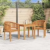 Owoxanthellate Gartenstuhl aus Teakholz 68x52x86 cm Modernes Design Robust und Langlebig für Balkon...