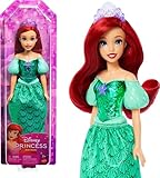 Mattel Disney Prinzessin Arielle Puppe, lange Haare zum Frisieren, beweglich, abnehmbare Schuhe und...