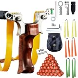 NWIWI Steinschleuder Profi Für Jagd,Edelstahl & Rosenholz Sport Outdoor Professionelle Schleuder...