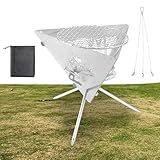 Tragbare Feuergrube, Camping Feuergrube - Dreieckskamin - Multifunktionaler dreieckiger Kamin...