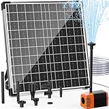 Biling 25W Solar Teichpumpe 1512L/H Förderleistung, Solar Springbrunnen für außen mit 1,5M...