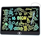 Bunte LCD Schreibtafel, 16 Zoll Große Zeichentafel Elektronischer Drawing Pad mit Sperr-&...