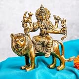 The Advitya Hindu-Göttin Durga MATA Messingstatue Murti Idol für Zuhause, Tempel, Mandir Pooja,...