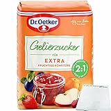 Dr. Oetker Gelierzucker Extra 2:1 (1x500g Packung) + usy Block