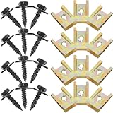 SOESFOUFU 60 Stück Befestigungsclip Auto U Förmige Metallclips und Selbstschneidende Schrauben...