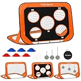 TTCB Sports 3-in-1 Fußballtor für Kinder – 120x80x80cm Fussballtore Outdoor mit 5 Zielbereichen,...