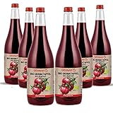 6 x 970ml Bio Granatapfel Muttersaft, Granatapfelsaft Direktsaft, Made in Germany