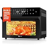 LLIVEKIT 30L Heißluftfritteuse XXL, Minibackofen Umluft mit 20 Programme und 9 Zubehör, Mini...