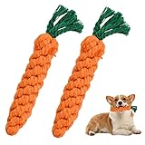 Vesaneae 2 Stück Hundespielzeug Karotte, Robustes Kauspielzeug für Welpen, für Zahnreinigung,...