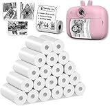 Tiusixsy 20 Rollen Mini Drucker Rollen, 57 x 25mm Thermopapier für Kinder Sofortbildkamera,...
