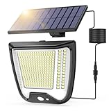 Solarlampen für Außen mit Bewegungsmelder LED Solarleuchte: 288 LED Solar Strahler Aussenleuchte 3...