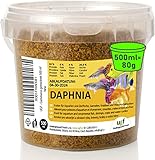 UGF - Premium Daphnia Wasserflöhe, 500 ml (80 g) Eimer, Getrocknet Fischfutter Aquarium, Aquarium...