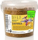 UGF - Premium Daphnia Wasserflöhe, 500 ml (80 g) Eimer, Getrocknet Fischfutter Aquarium, Aquarium...