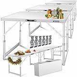 KESSER® Multifunktionstisch Profi 3- teilig, 100 x 60 cm, Tapeziertisch 30kg Tragkraft je Tisch Mit...
