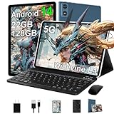 fezawio F10 Android 14 Tablet 10 Zoll 22GB RAM+128GB ROM Octa-Core Tablet 5G WiFi, Tablet mit...